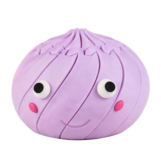 3D Printed Twisting Dumpling Toy, Stress Relief Slippery Cartoon Steamed Bun Toy, Articulated Spiral Rotating Dumpling Fidget Toy