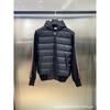 Unisex Winter Cotton-Padded Jacket With Hooded Collar Knit Patchwork Design Loose Fit Daily Wear