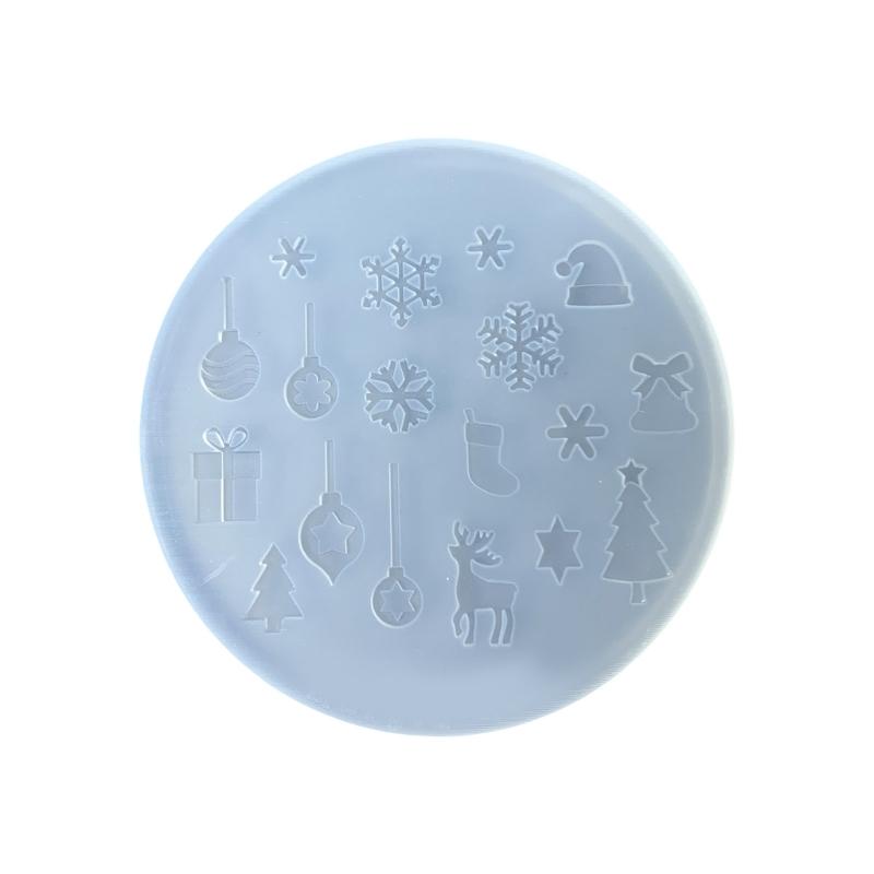 

Christmas Themed Silicone Snowflake Resin Mould for Detailed Jewelry Making and Festive Craft Creation 1