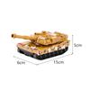 Mini Battle Tank Educational Toy Pull Back Vehicle Simulation Rotating Turret Sturdy PP