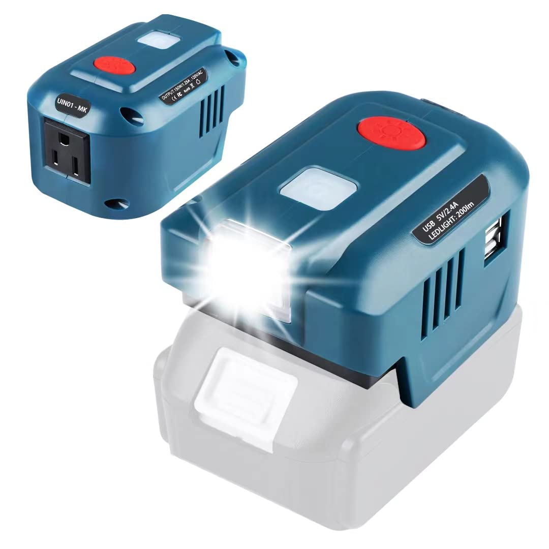 

YMWLKJ Makita Voltage Compatible with Makita Includes 2 LED USB Ideal for Car Outdoor Power and Other Disaster Blue Inverter, AC110-120V, 150W, синій
