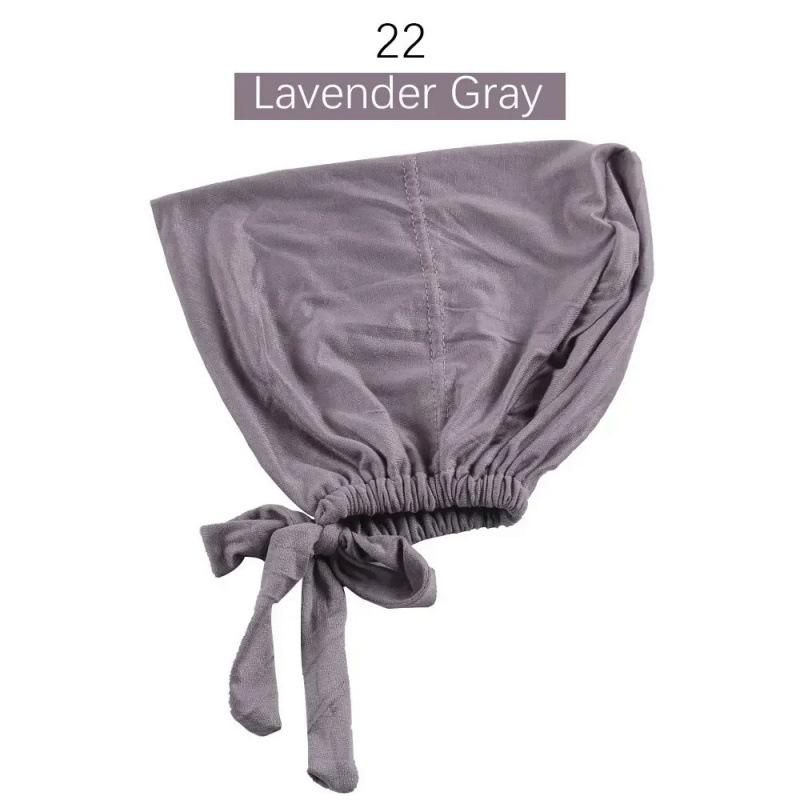 Solid Color Elastic Tie-Back Modal Undercap Hijab Scarf Adjustable Kufi Cap