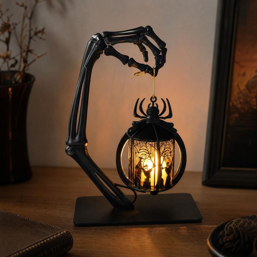 Hand Hanging Candle Holder for Halloween Gothic Party Decor