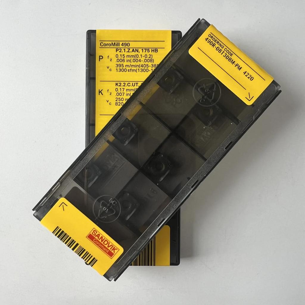 Original Sandvik / 490R-08T308M-PM 4220 /CNC lathe carbide blade tool 10 Pcs
