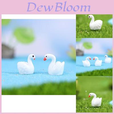 Charmante figurine de cygne en résine pour jardins miniatures et décorations de succulentes