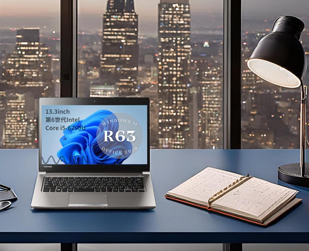 Refurbished Toshiba R63 6th Generation Windows 11 MS Office Wajun 16GB 512GB SSD Laptop, 13.3-inch, i5-6200U Processor, Pro, 2019, Webcam, Wi-Fi,