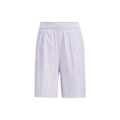 Casual Drawstring Waist Spliced Sports Shorts Women Bottoms Light-Purple HE9956