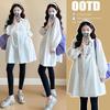 2026 Herbst Koreanischer Stil Besticktes Umstandsshirtkleid