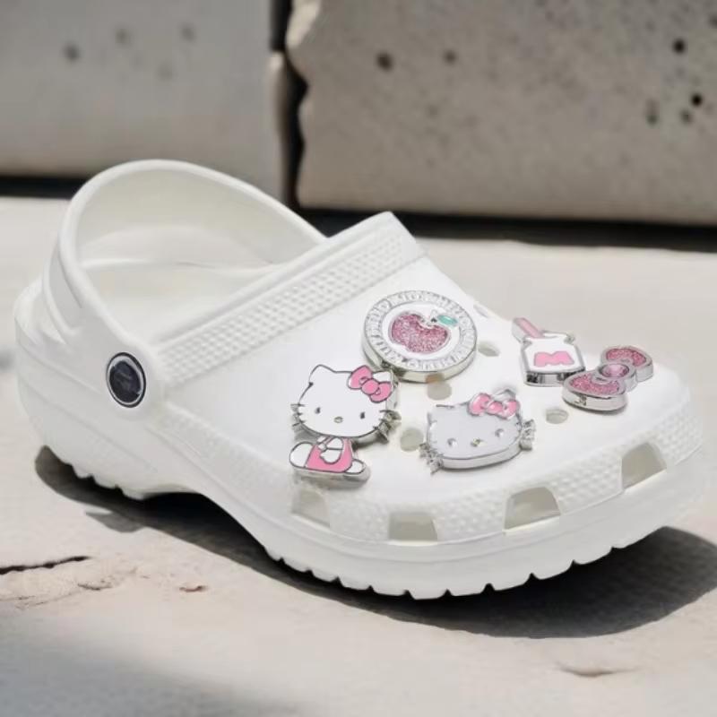 Hot Miniso Cute Sanrio Hello Kitty Series Hole Shoes Accessories Anime Cinnamoroll Diy High Face Value Jewelry For Friends Gift