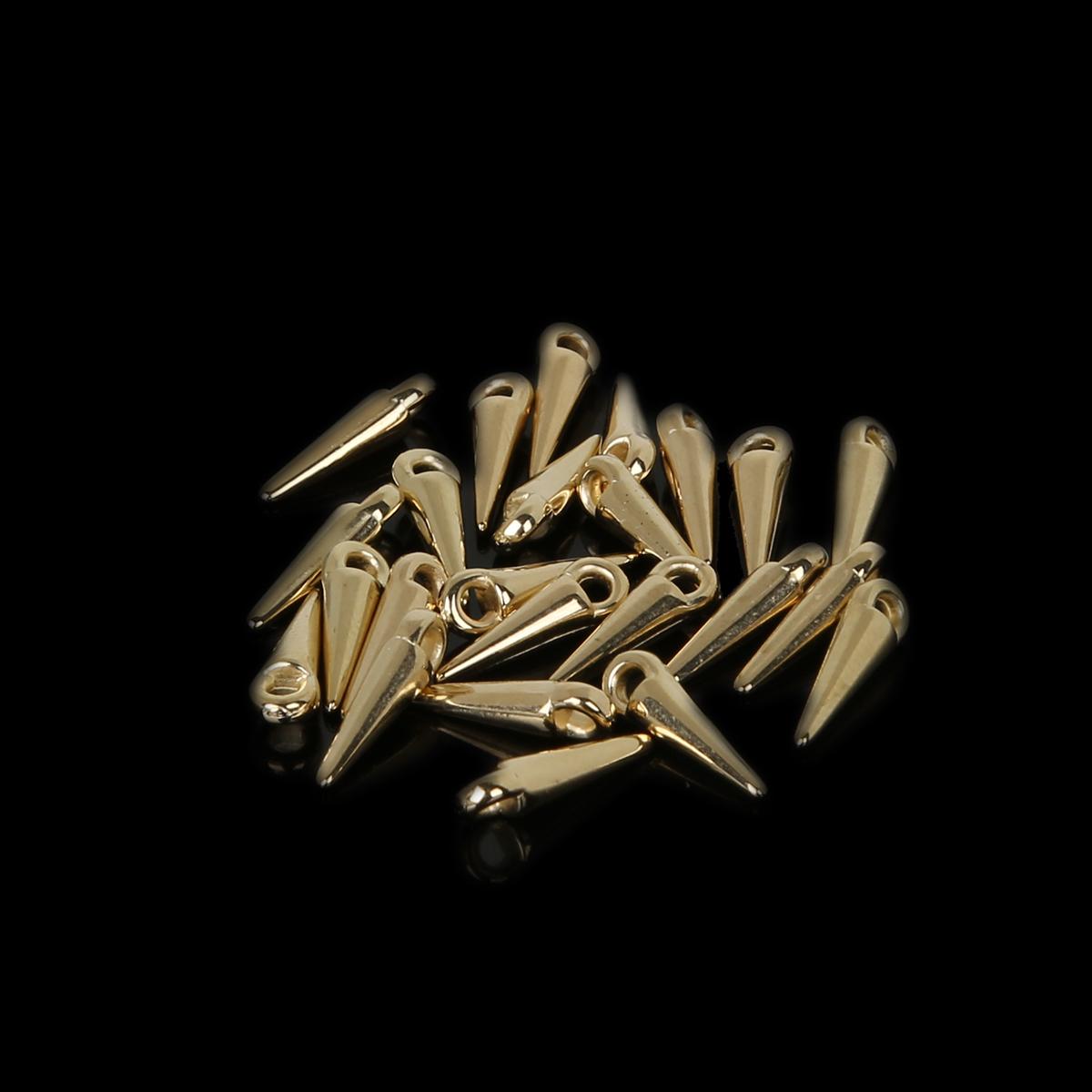 

100/200 шт., пластиковая подвеска CCB с шипами из родия/золота для изготовления ювелирных изделий своими руками 4x13mm 200pcs золотой