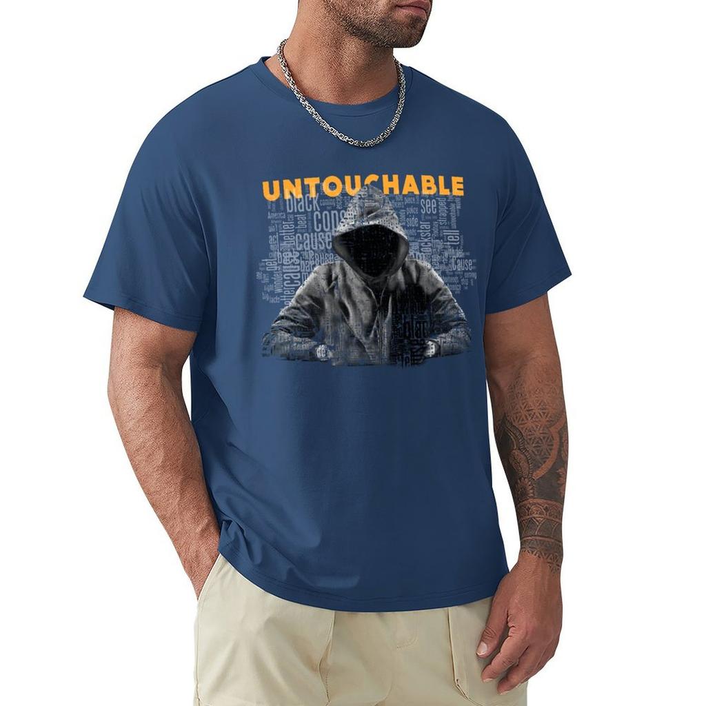 Untouchable, T-Shirt Short Sleeve Tee Kawaii Clothes Plus Size Clothes Plus Size Tops Oversized T Shirt Men