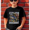 Italian Brainrot Meme Cool T Shirt Boys/Girls Funny Kawaii Kids Clothes White/Pink/Yellow/Grey/Red/Black T-Shirt Summer T-Shirt
