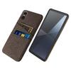 For Sony Xperia 10 VII Case Cloth+Hard PC Phone Cover with Dual Card Slots