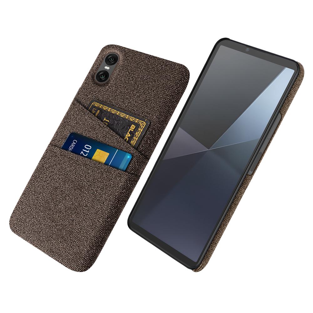 Pro Sony Xperia 10 VII Pouzdro Látka+Tvrdý PC Kryt na telefon s duálními sloty pro karty