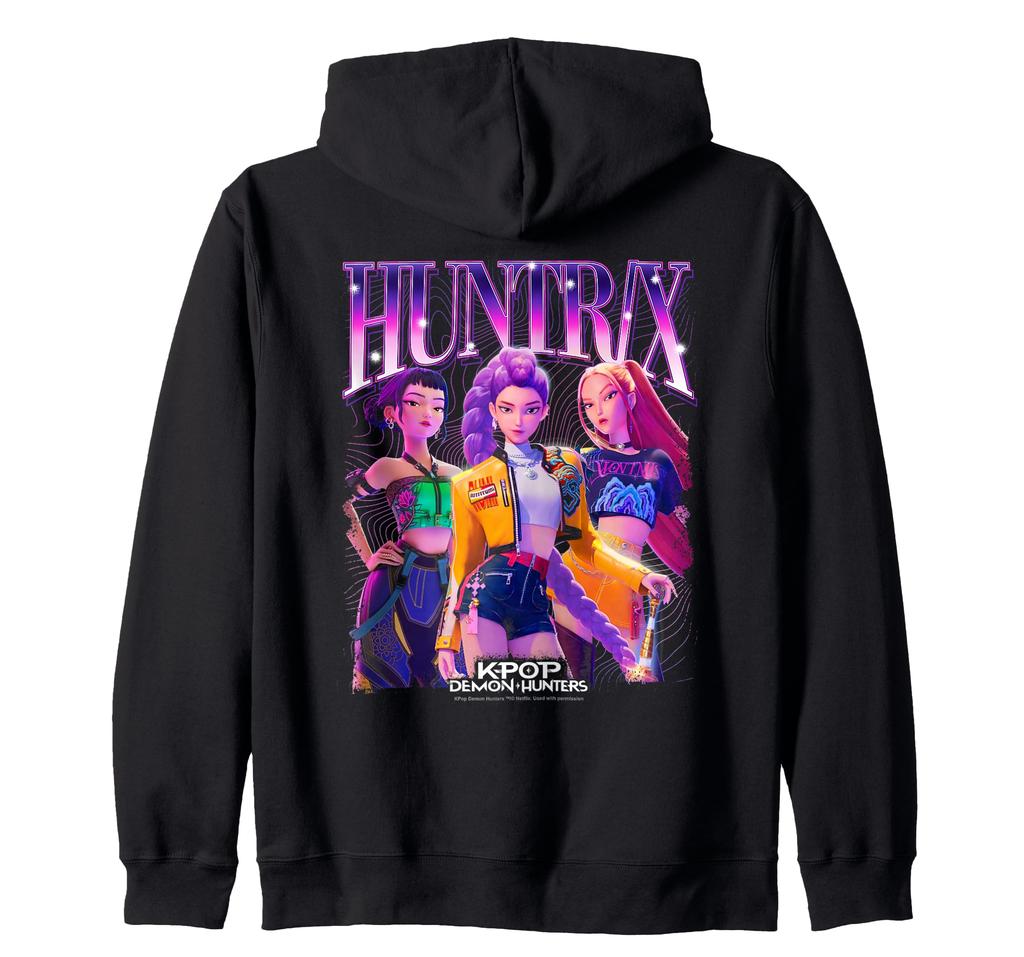 KPop Demon Hunters Huntrix Bootleg Zip Hoodie