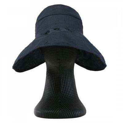Shop   Women Wide Uv Protection Sun Cap Navy Km Wh 0590