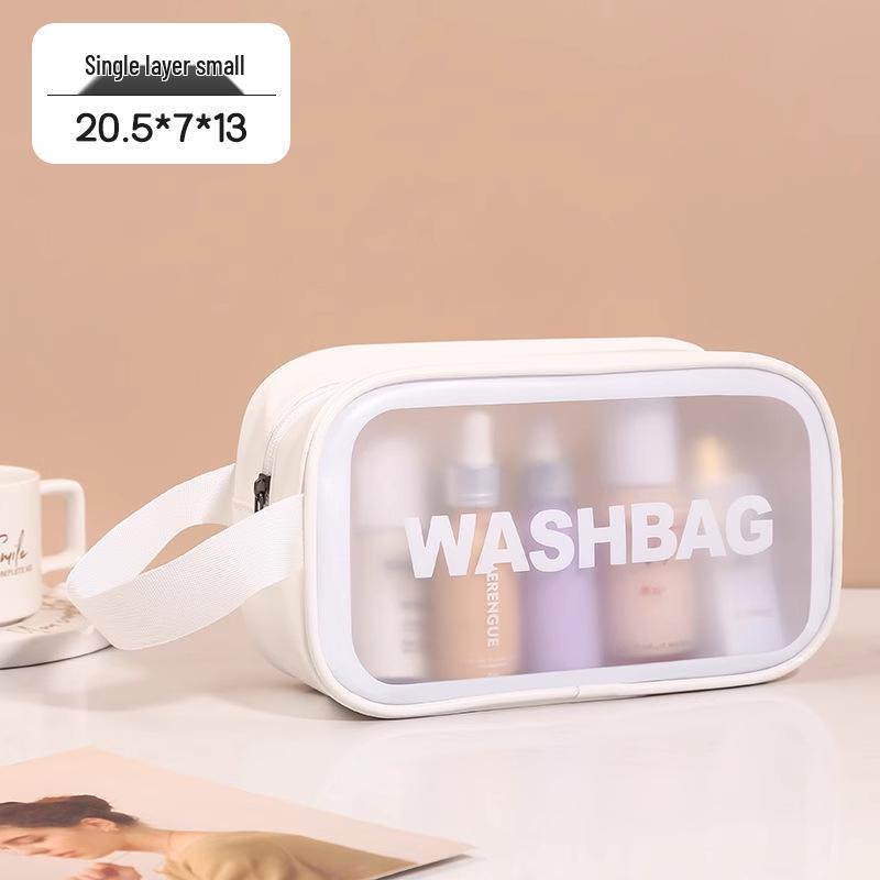 

Прозрачная двухслойная водонепроницаемая косметичка из ПВХ большой вместимости для путешествий