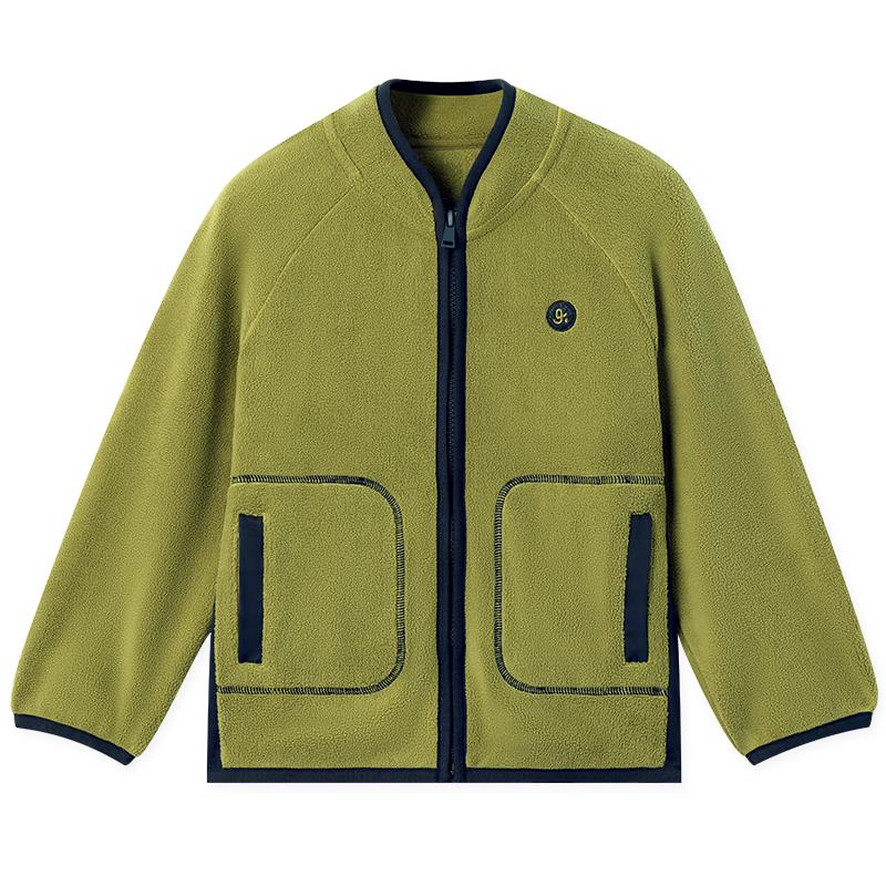 

Jiusuiban Kids Anti-Static Fleece Stand-Collar Jacket 130