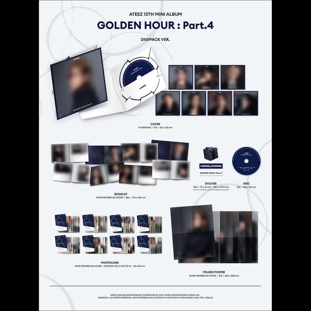 ATEEZ ZLATÁ HODINKA  Časť 4 (Digipack Ver.) + Darček zadarmo