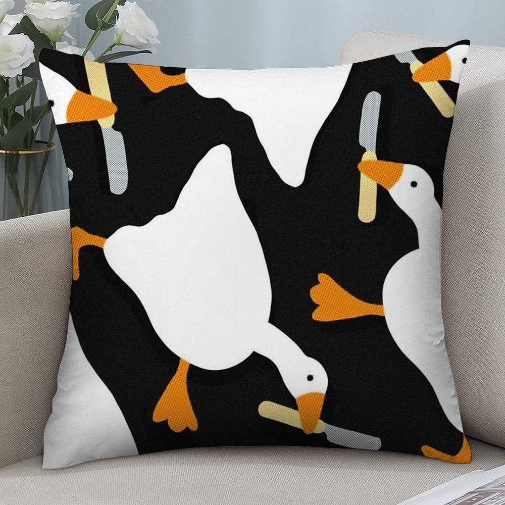 Lustiges Messer Gans Kissenbezug Kurzplüsch Beidseitiger Druck Quadratische Zierkissenbezüge Sofa Heim Kissen Dekor