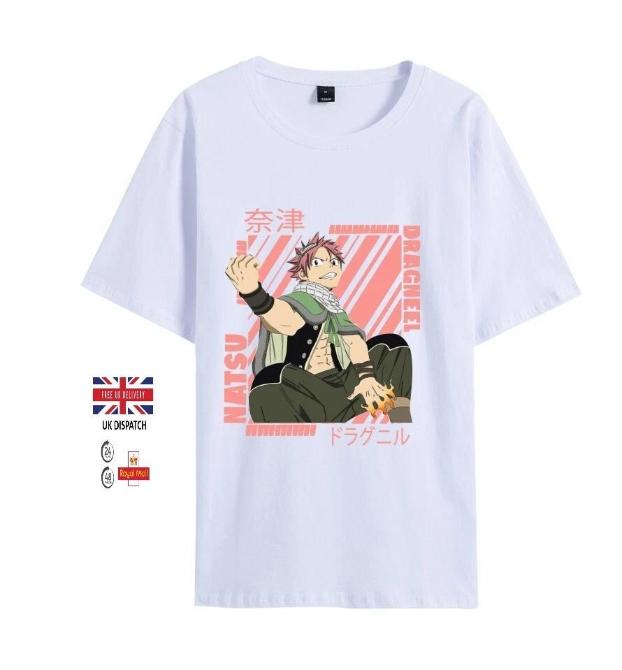 Fairy Tail Natsu Dragneel Anime Tshirt (Unisex) Roundneck S