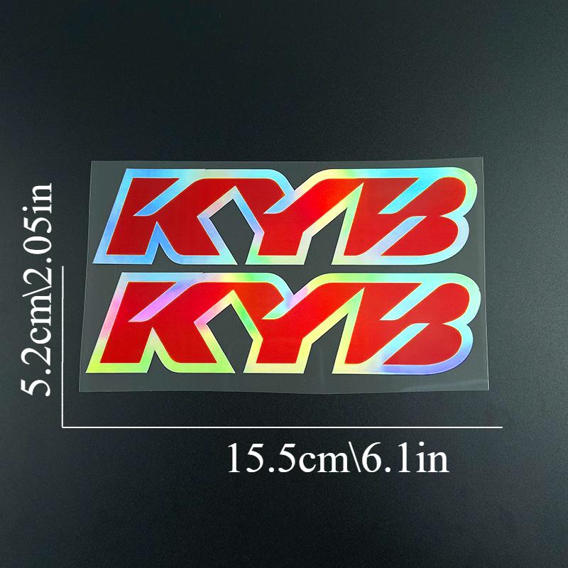 2PCS Racing Suspensions Motorcycle Stickers Kyb Fork Suspension Vinyl Decals for Yamaha Honda Suzuki Ktm Kawasaki Benelli