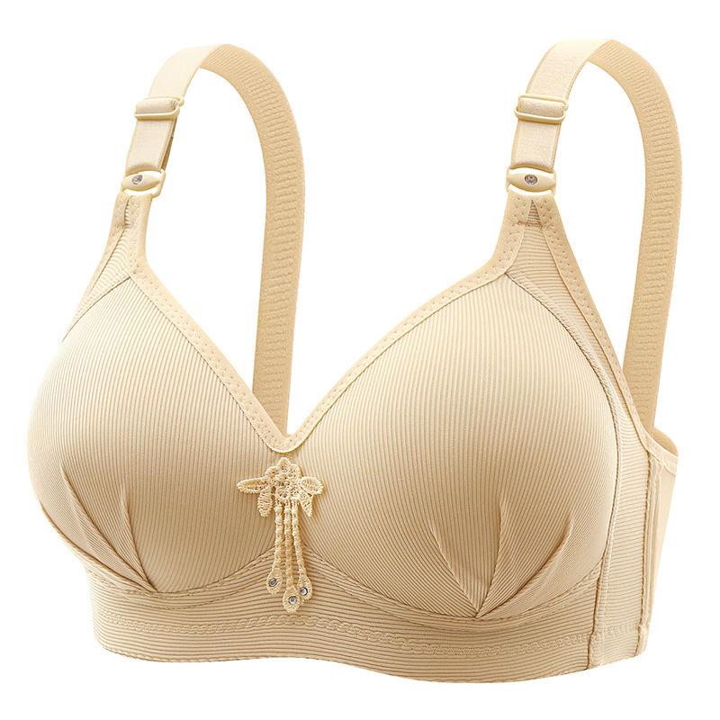 

Тонкий бюстгальтер для женщин без стальных колец, собирающее нижнее белье, поднимающее грудь, собирающее аксессуар для груди, бюстгальтер Push Up 46/105C бежевый