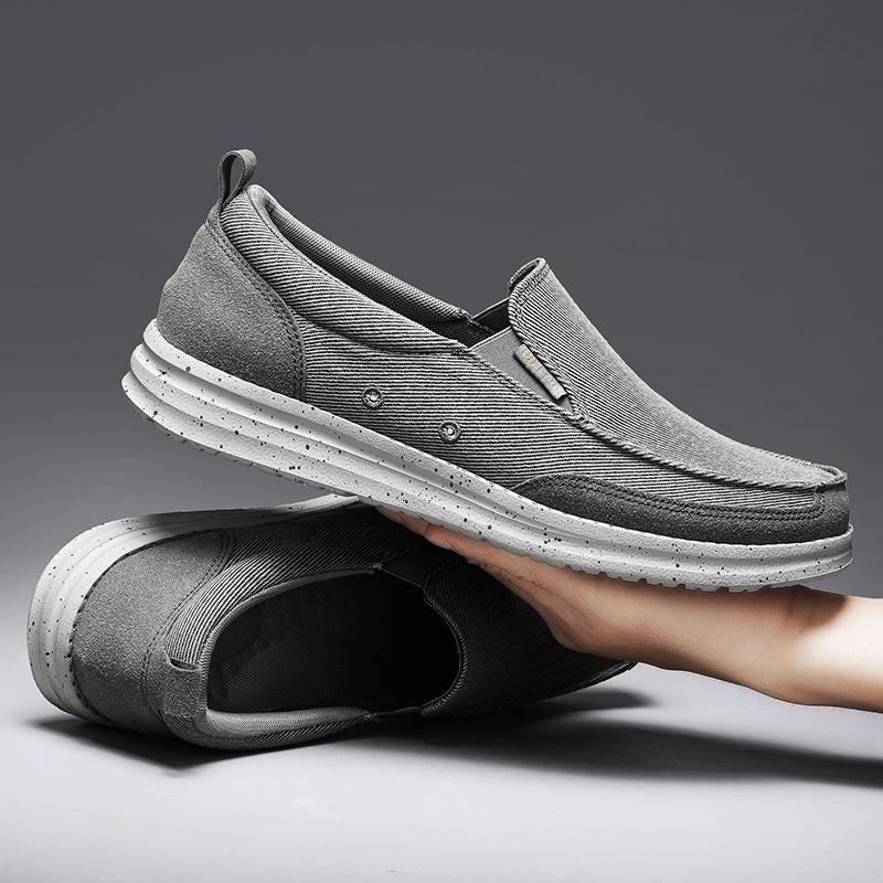 Spring new canvas shoes cloth shoes one foot cover breathable lazy shoes large size