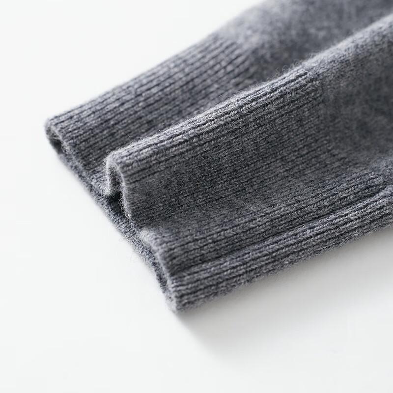 Hengyuanxiang Men's Round Neck Wool-Cashmere Sweater