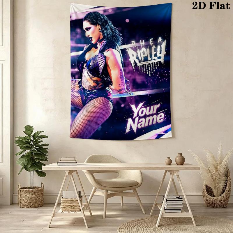 Name Custom Rhea Ripley Wall Tapestry Aesthetic Wall Hanging Printed Fabric Blanket Decorative Tapestries for Bedroom Living Room Home Decor