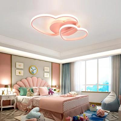 LED Wolken & Sterne Deckenleuchte - Herzform Rosa Design für Kinderzimmer, Geeignet für Mädchenschlafzimmer & Arbeitszimmer, Kinderfreundlich