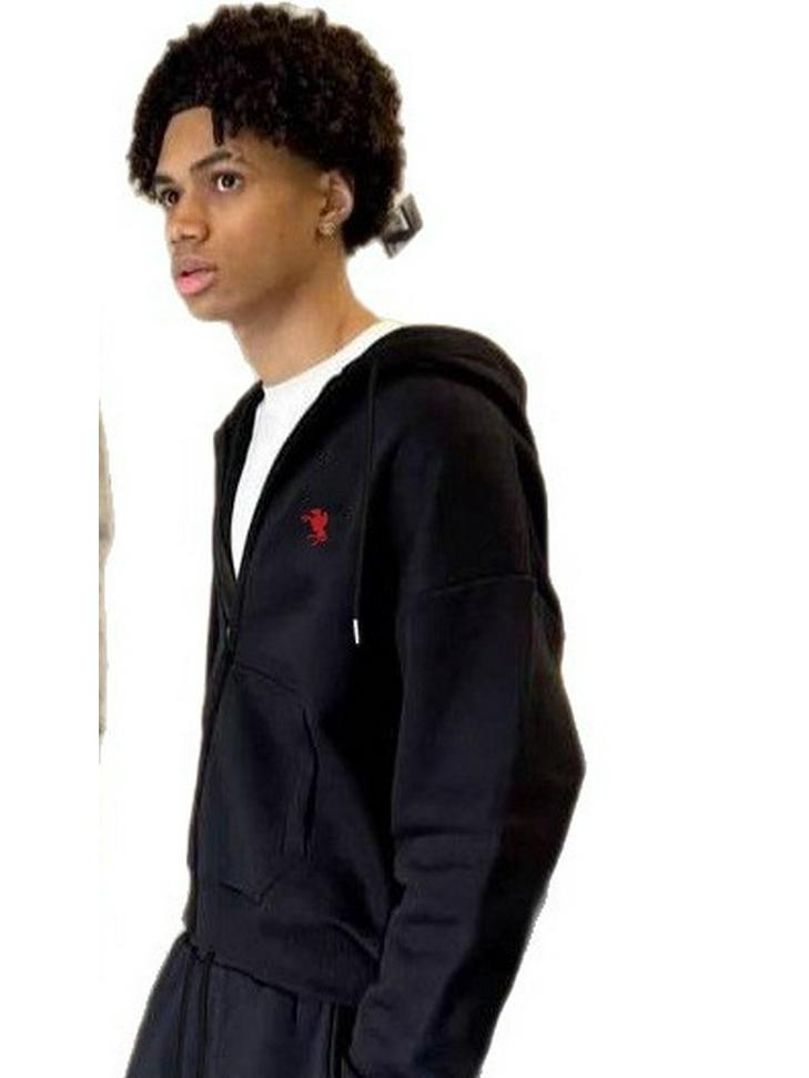 Pánská trendy podzimní ležérní mikina s kapucí a zipem, sada bund