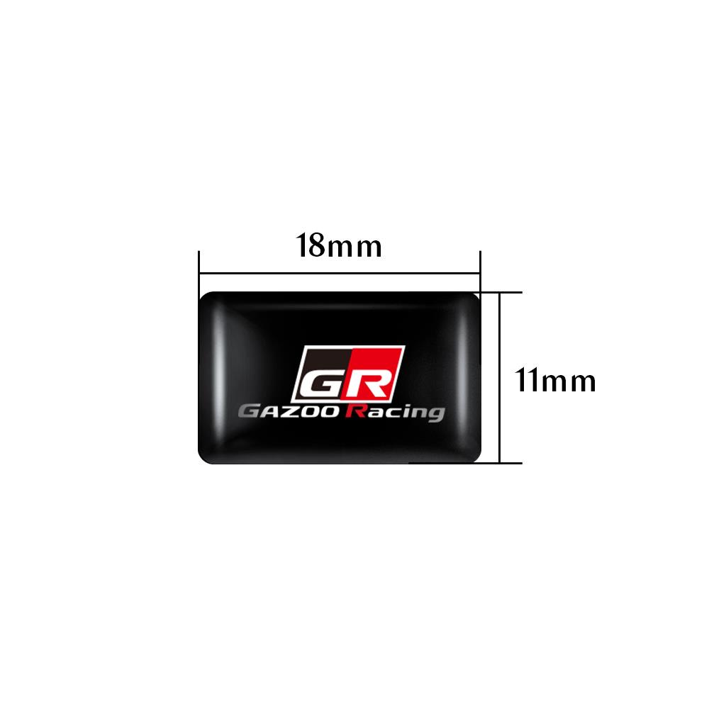 10/20/50PCS Badge Epoxy 3D GR GRZOO RACING Autocollant Décoration Intérieure de Voiture pour Toyota Prius Avensis Rav4 Crown Corolla Yaris TRD