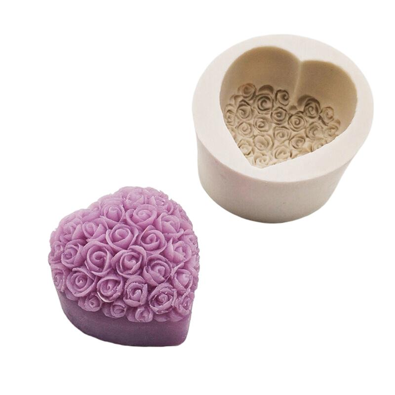 Formă de Săpun din Silicon 3D Trandafir Iubire Handmade Formă pentru Lumânări Aromaterapie Decorare Tort Ciocolată Instrument de Copt Zi de Naștere Aniversare DIY