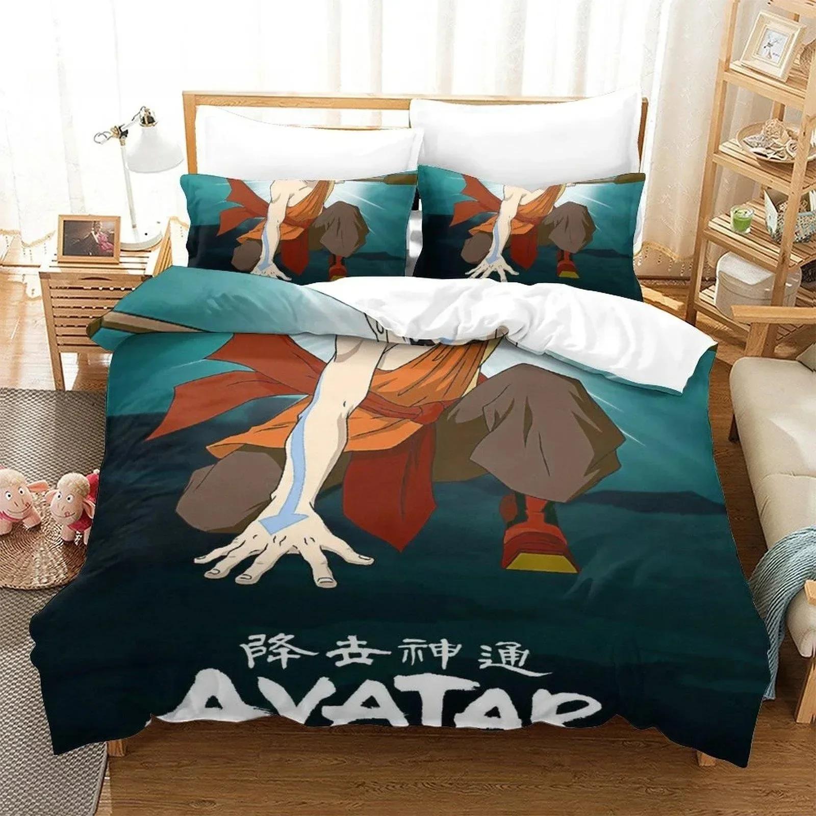 

3d Print Avatar The Last Airbender Bedding Set Single Twin Full Queen King Size Bed Set Adult Kid Bedroom Duvetcover Sets AU Single 140x210cm