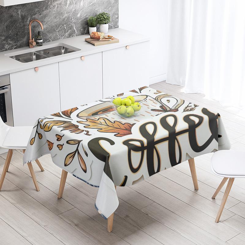 New Abstract Tea Tablecloth Waterproof and Oil-proof Dining Tablecloth Nordic Wind Bar Tablecloth Home Decoration
