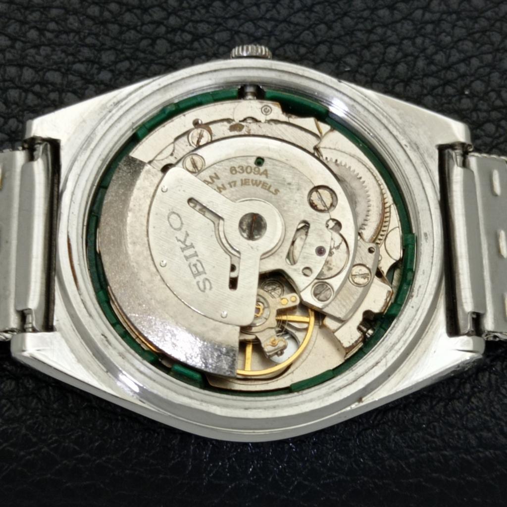 JAPAN VINTAGE SEIKO 5 AUTOMATIC 6309A MENS SILVER COLOR DIAL WATCH a701207-5 R206a-a701207