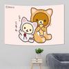 Cute Cartoon RRilakkuma Hippie Wall Hanging Tapestries Bohemian Wall Tapestries Mandala cheap INS Home Decor kawaii sakura