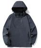 APAGAI Outdoor Waterproof Perfect for City Stream and Winter Solid Color with Detachable Men's Windbreaker, Water-Resistant, Water-Repellent, Zipper,