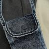 Retro washed denim mobile phone bag casual messenger bag
