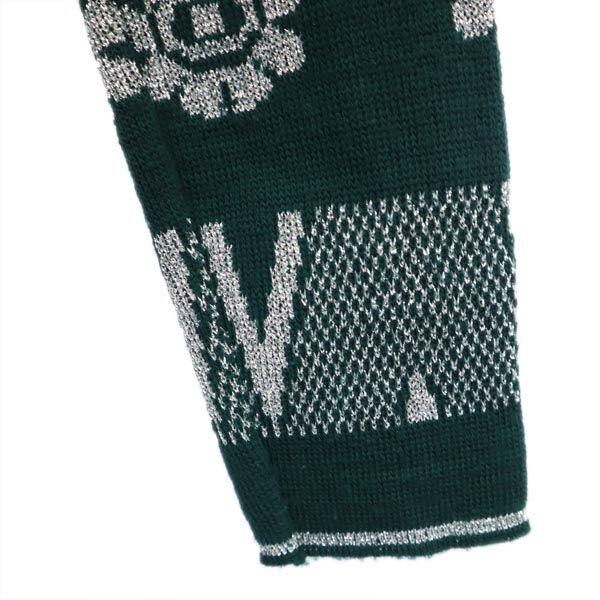 VINTAGE 80s Made in France Overall handle Long sleeve V-Net knit sweater Women Used