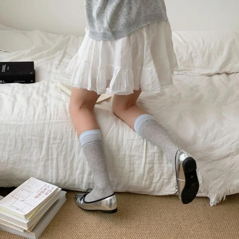 1 Pairs Breathable Japanese Long Socks Are All Size Cotton Socks Women Summer Thin Double Sports Style Knee High Calf Socks