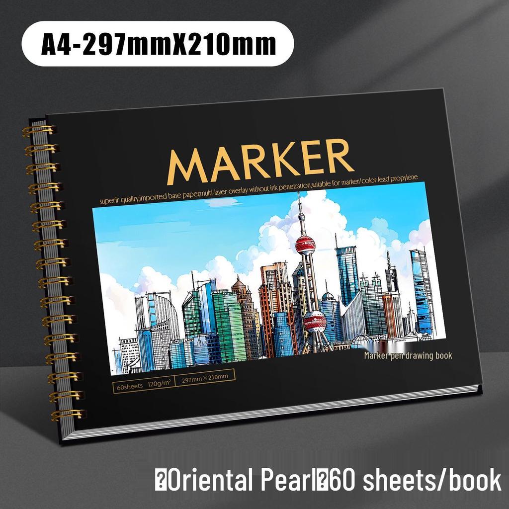 Professional 8K Marker Drawing Book: Blank Fine Art Paper for Manga and Coloring