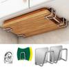 New Kitchen Sponges Racks Self Adhesive Sink Sponges Drain Drying Rack Holders Kitchen Sink Accessories Stainless Steel