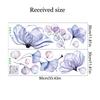 Blue Purple Flower Wall Stickers Self-Adhesive Removable Vinyl Decals for Living Room Bedroom Kitchen Decor