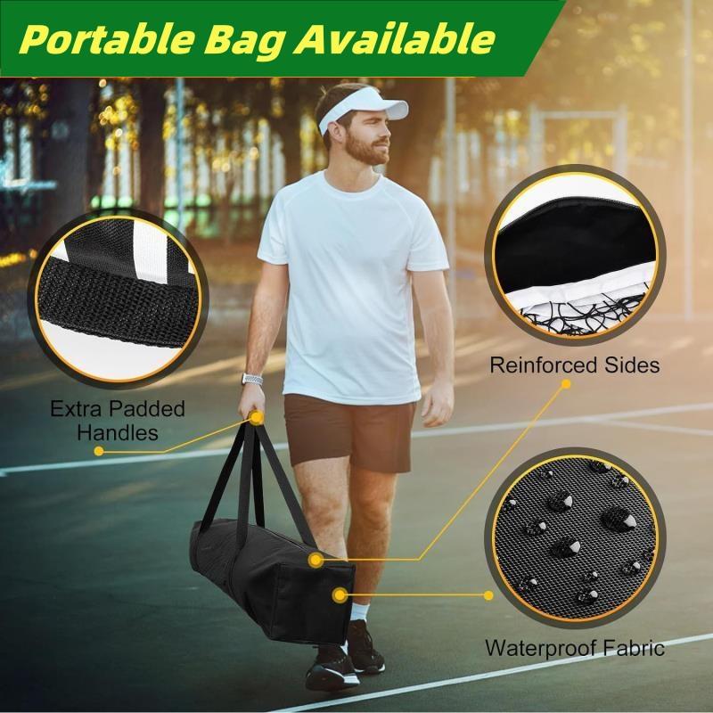 22 FT Professional Pickle Ball Game Net System Backyards Pickle Ball Training Supplies Set Portable Outdoor Pickleball Net