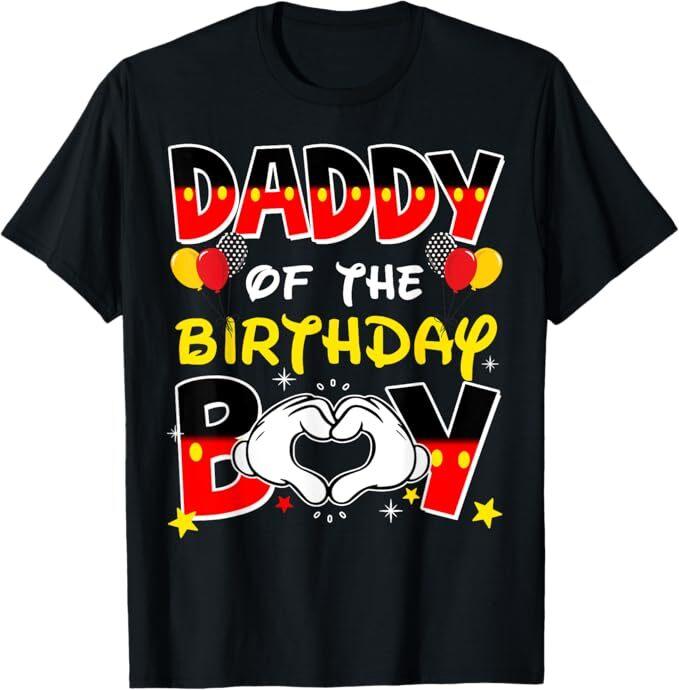 

Dad And Mom Daddy Of The Birthday Boy Family Party Decor T-Shirt M