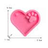 Heart Shape Keychain Casting Silicone Molds Dog Paw Print Resin Molds for Key Chain Pendant Making Epoxy Resin Craft Jewelry DIY