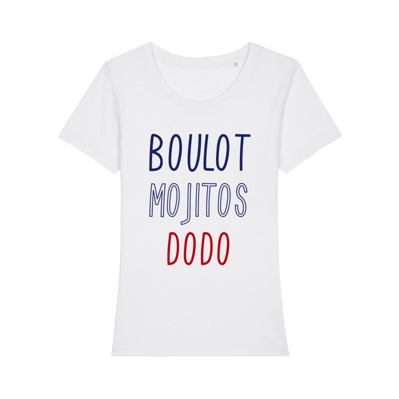 Camiseta feminina - BOULOT MOJITOS DODO S branco