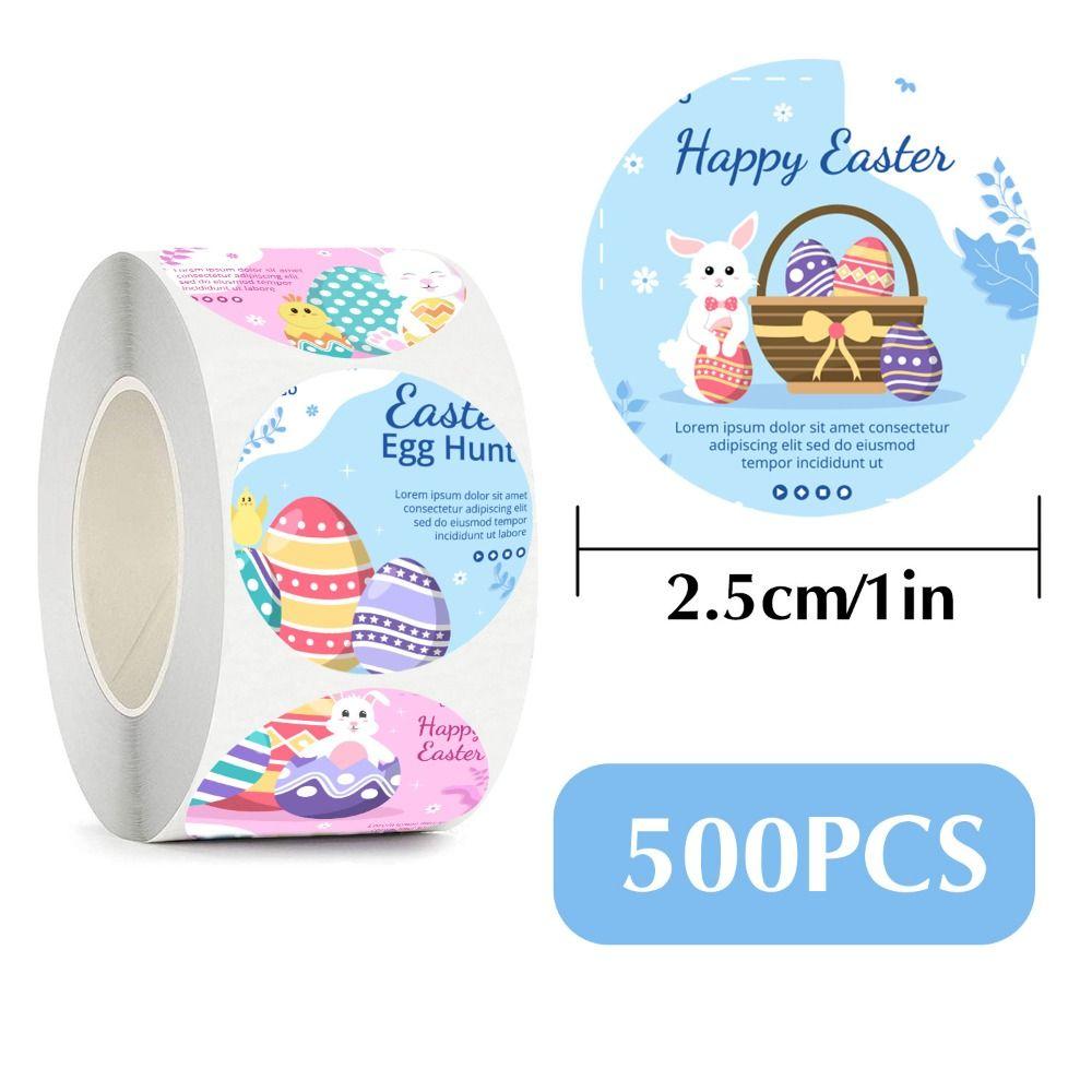 Cute Painted Eggshell Stickers Easter Egg Rabbit Stickers Lovely Easter Stickers  Hand Ledger